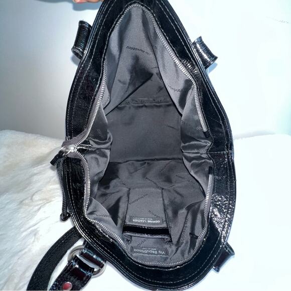 Via Repubblica Made In Italy Genuine Leather Patent Leather Purse Bag - Picture 7 of 16